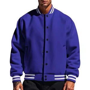 Veste universitaire Streetwear personnalisée pour homme Broderie de qualité supérieure Manches en cuir Collège Baseball Style Letterman Fabricant OEM - Product Image 5