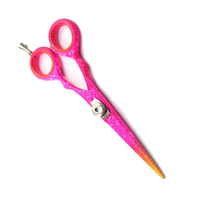 Ciseaux de coiffure pour barbier avec repose-doigts amovible et vis, en acier inoxydable allemand de qualité supérieure, revêtement papier - Product Image 4