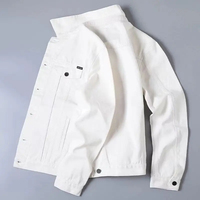 Blouson Bomber Unisexe Élégant en Jean Enduit Toile Camouflage Imperméable Coupe-Vent Respirant Léger Printemps