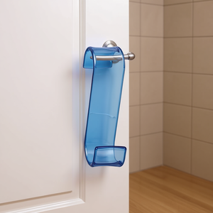 MERLINO Colgador de Baño Transparente Azul (3.2x6.7x12cm) 2025 P1 Gedy Estante para Puerta - Product Image 3