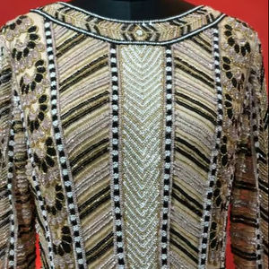 Vestido de noche de lujo para mujer, sin mangas, con cuentas, cuello alto, Espalda descubierta, con volantes, alto, con cuentas, verano 2022 - Product Image 1