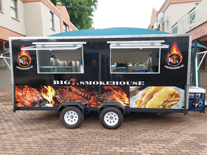Remorque mobile de service alimentaire à 4 roues en acier inoxydable pour la vente de restauration rapide, café et hot-dogs - Utilisation en extérieur/intérieur - À vendre - Product Image 6