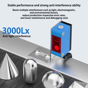 Pnp/NPN IP67 10-300 mét khoảng cách cảm biến có thể điều chỉnh nền đàn áp hồng ngoại <span class=keywords><strong>Laser</strong></span> khuếch tán phản xạ cảm biến quang điện - Product Image 5