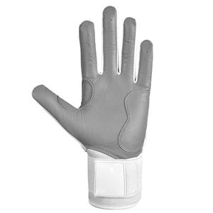 Gants de frappe de baseball en cuir gris avec paume rouge, longs et confortables, pour hommes et femmes - Product Image 6