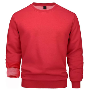 Sweat-shirt à manches longues en coton doublé de polaire pour homme, tissu doux, logo personnalisé, vente en gros - Product Image 5