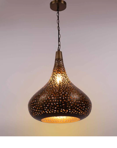 AK โคมไฟแขวนทำด้วยมือทำจากโลหะทองเหลืองทรงกลมทำจากทองแดงโบราณสำหรับตกแต่งภายในโรงแรมและบ้าน - Product Image 2