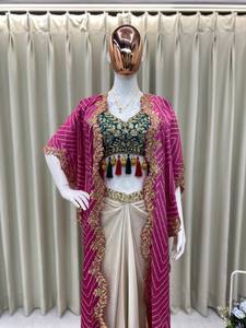 NEW Design& Pattern Punjabi Cultural Style Faux Fur Mono Net Salwar Kameez Digital Printed <b>Shrug</b> Style Traditional Party Quick - Product Image 6