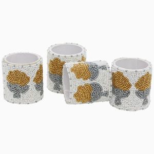Servilleteros con cuentas de semillas de estilo Vintage para decoración rústica, servilletero con cuentas de diseño único, completamente personalizado - Product Image 3