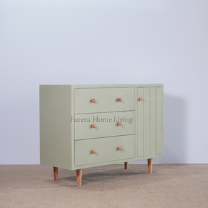 Commode pour enfants de style moderne et contemporain avec tiroirs Meubles de chambre à coucher en bois de couleur Commode pour bébé - Product Image 1