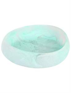 Tazón decorativo grande de resina color azul cielo, perfecto para servir frutas, ensaladas o aperitivos de forma elegante con un toque vibrante. - Product Image 2