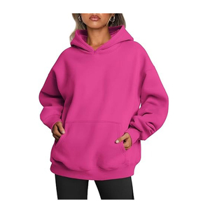 High Quality Women <b>Drop</b> Shoulder Hoodie 100% Cotton Material Lightweight Quickdry Customised Logo Printing OEM Service - Product Image 2