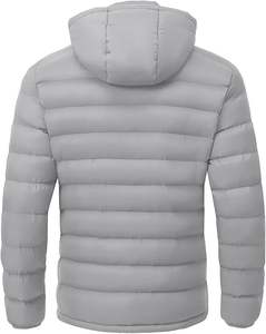 Blouson aviateur en laine léger de haute qualité pour hommes hiver capuche pliable coupe-vent manteau bouffant chaud en plein air voyage col montant - Product Image 2