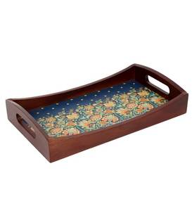 ถาดเสิร์ฟไม้ทรงสี่เหลี่ยมผืนผ้าพร้อมที่จับด้านข้างถาดเก็บของไม้ยอดนิยมสำหรับใช้ในบ้านและเครื่องเรือน - Product Image 3