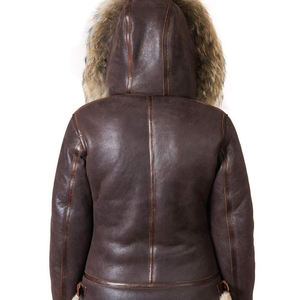 Vestes en cuir véritable pour hommes, design personnalisé de haute qualité, en peau de mouton pure, douces, avec ceinture, style bomber, unisexe, vente en gros - Product Image 3