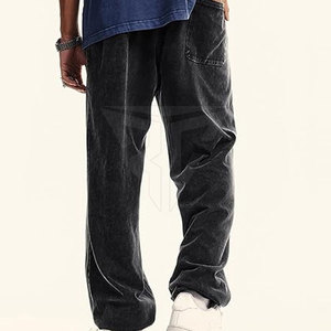 2025 nouveauté à la mode décontracté hommes lavage à l'acide pantalon 100% coton respirant écologique polaire confortable meilleure vente - Product Image 5