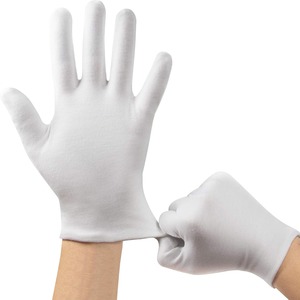 Gants de travail en toile de coton non enduite, à poignets en tricot blanc, durables, réutilisables, confortables, pour usage général, industriels et robustes - Product Image 3