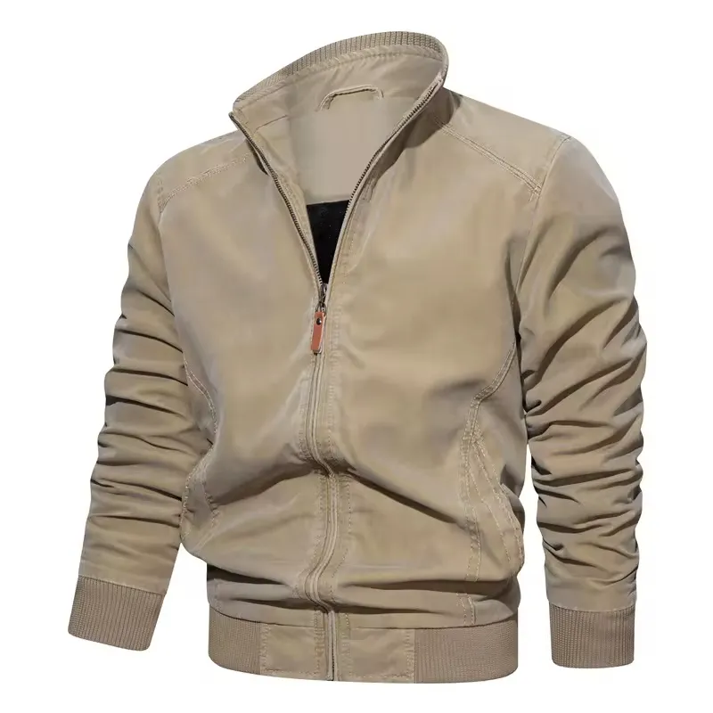 2024 ODM alla moda loghi personalizzati ecologici a maniche lunghe giacca da uomo tinta unita traspirante giacche HIGH STREET da uomo