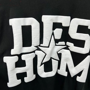 T-shirt imprimé bouffant pour hommes Streetwear Graphic Tee Oversized Fashion Summer Top Trendy 100% Cotton Puff Print T Shirt - Product Image 5