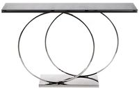 Console d'entrée moderne de luxe avec base en acier inoxydable, plateau en marbre, écologique, imperméable et résistante à l'usure pour salon