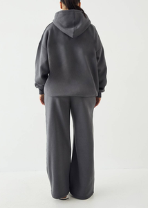 Conjunto Deportivo Informal de Invierno para Mujer, Fabricante Profesional, Chándal Deportivo de Poliéster, Talla Grande, Transpirable, con Capucha - Product Image 3