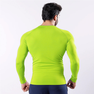 Spandex personnalisé pour hommes Performance Rash Guard manches longues séchage rapide Fitness entraînement haut moulant Gym entraînement Compression chemise - Product Image 2