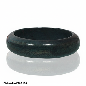 Bracelet en bois fait main, bracelet en bois peint en turquoise foncé, léger, bijoux bohèmes pour femmes - Product Image 1