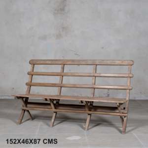 Banco de Madera Sólida Rústico, Tradicional y Moderno para Exteriores, para Patio, Jardín, Parque, Comedor, Escuela, Hogar, con Diseño de Tela - Product Image 4