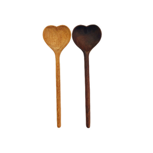 Cuchara de madera ecológica con forma de corazón de varios estilos hechos a mano en Vietnam - Product Image 2