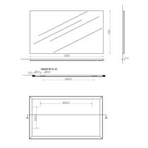 Specchio da Bagno Reversibile a Incasso 120x70x2 cm con Cornice di Supporto Koricini - Product Image 5