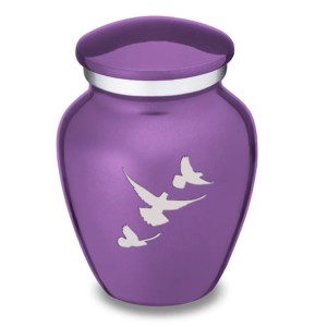 Vente chaude violet rentrer à la maison embrasser souvenir urnes de crémation indien fait à la main souvenir en métal avec bande en étain - Product Image 1