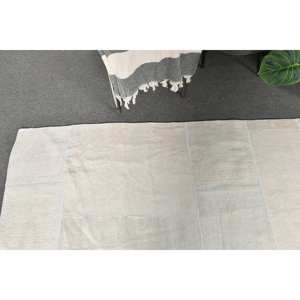 Tapis Turc Vintage 27x125ft Minimaliste Beige Chef-d 'œuvre Grande Surface Laine Patchwork Abstrait Rectangle Latex Couloir Chambre - Product Image 4