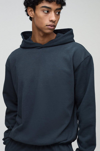 300 GSM Sudadera con capucha de gran tamaño en blanco Sudadera con capucha corta Streetwear Boxy Plain Sudadera con capucha para hombre de Marfa International - Product Image 2