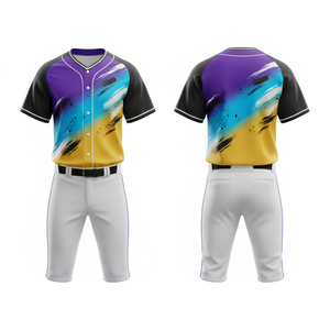 Uniforme de baseball sur mesure en polyester premium sublimé, maille légère, vêtements d'équipe - Product Image 6