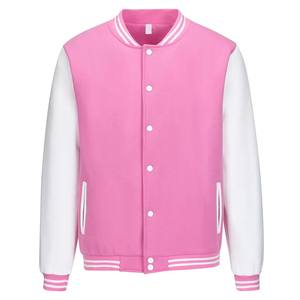 Chaqueta universitaria de béisbol de manga larga personalizada para hombre al por mayor, chaqueta de béisbol universitaria lisa en blanco de último diseño para hombre - Product Image 1