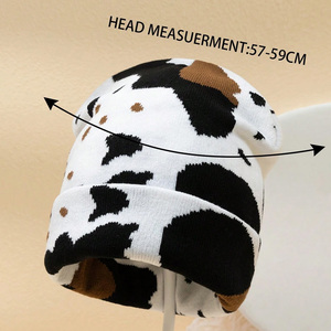 Haute qualité lettre Jacquard Beanie hiver tricot chapeau Logo personnalisé broderie personnalisé bonnet pour les Sports de plein air - Product Image 4