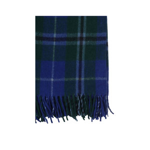 100% Wool Blanket Custom <b>Throw</b> Tartan Douglas <b>Blue</b> Wool Blanket at Lowest Price - Product Image 2