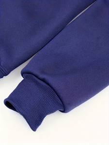 เสื้อสเวตเตอร์แบบสวมหัวผ้าคอตตอนหนาผ้าขนแกะโอเวอร์ไซส์แบบกำหนดเองเสื้อฮู้ด1/4แบบติดกระดุมสำหรับทุกเพศ - Product Image 6