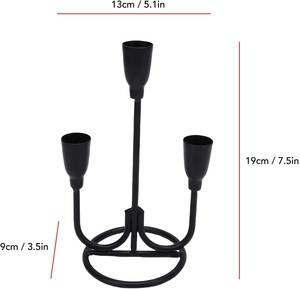 Unique 3-Arm Iron Candlestick <b>Holder</b> Metal <b>Wire</b> Decorative <b>Holder</b> for Birthday Easter Valentine's Day Christmas Gifting Decor - Product Image 4