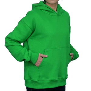 Sweat-shirt à capuche vert pour femme, 380 g/m², 100 % coton molletonné, avec poches, coupe classique, idéal pour l'automne – Grande vente - Product Image 3