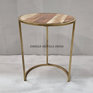 Mesas auxiliares clásicas de oro antiguo, muebles de metal de alta calidad para decoración del hogar, perfectos para interiores modernos y tradicionales - Product Image 5