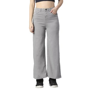 Jeans de Mujer a Precio de Fábrica, Cintura Alta, Corte Holgado, Pierna Ancha, Estilo Vintage con Roturas, para Uso Diario - Product Image 1