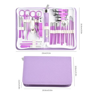 Kit de manucure et pédicure en acier inoxydable, 30 pièces, avec lame droite et tranchante, pratique pour les voyages - Product Image 6