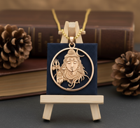 Collier pendentif Shiva Nataraja en argent sterling 925, fait main, bijoux spirituels hindous, plaqué or dansant