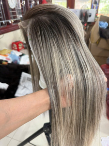 Frontal <b>Lace</b> <b>Wig</b>, Cuticle Aligned Virgin Raw <b>Wig</b>, Unprocessed 100% Human Hair <b>Wig</b> - Product Image 5