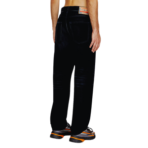 Jean taille haute bleu foncé pour homme, confortable et décontracté, coupe droite classique, denim délavé, pour toutes les saisons d'automne - Product Image 4