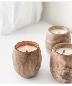Metal Tapred Shape Custom Wooden Bowl Candle Table Top New Design Best Selling Rustic Wooden Scented <b>Jar</b> - Product Image 3