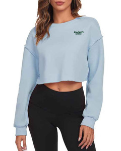 Sweat-shirt court d'usine OEM Sweat-shirt pour femme Sweat-shirt court à capuche en éponge lourde Polaire personnalisé Sweat-shirt court pour femmes - Product Image 1