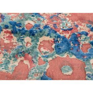 Alfombra de Lana Tejida a Mano con Diseño Abstracto Rojo Naranja 3D para Hogar, Habitación, Dormitorio, Material Viscosa, Técnicas Hechas a Mano Hwl-7009 - Product Image 3