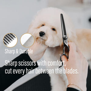 Tijeras profesionales de adelgazamiento para el cuidado de mascotas para perros y gatos, fácil manejo, cuchillas ligeras y afiladas para Peluqueros - Product Image 3