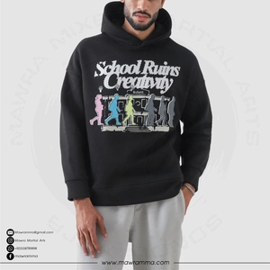 Vente en gros de sweats à capuche d'hiver personnalisés, broderie vieillie, tissu molletonné 100% coton épais, écologique, séchage rapide, unisexe - Product Image 2